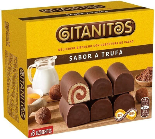 Gitanitos Bizcocho de Trufa - Pack de 6 Unidades para un Capricho Dulce