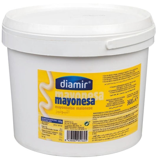 Diamir Mayonesa Profesional 3600 ml – Sabor Cremoso en Formato XXL para Hostelería y Restauración