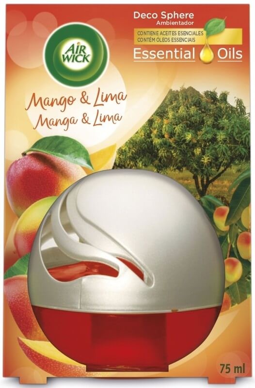 Air Wick Deco Sphere Mango & Lima Ambientador 75 ml – Aromatiza tu Hogar con Frescura Tropical y Bienestar Natural