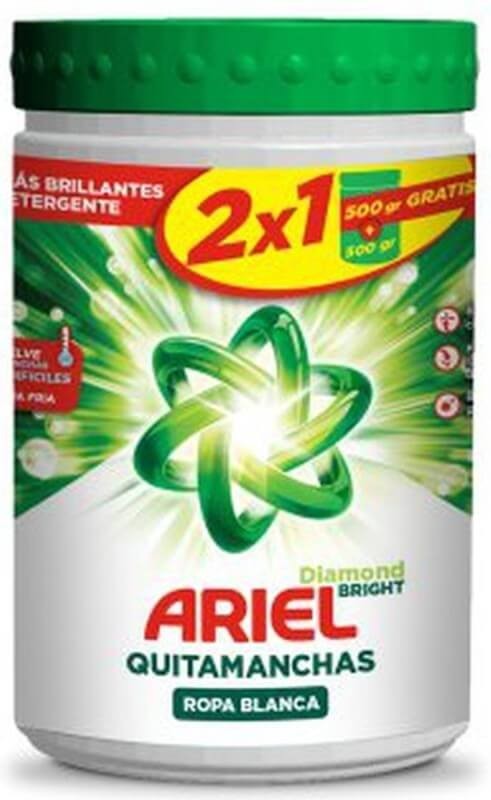 Ariel Diamond Bright Quitamanchas Ropa Blanca 2x1 – Elimina Manchas Difíciles