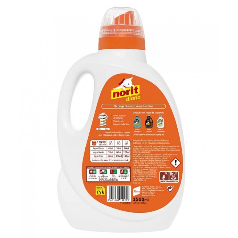Norit Detergente Líquido Ropa Color 1,5L 28D
