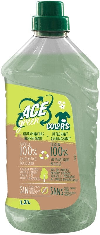 Ace Green Colors Quitamanchas Higienizante 1,2L - Eficacia y Cuidado Sostenible