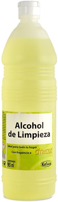 Kelsia Alcohol de Limpieza con Fragancia a Cítricos 985 ml - Frescura y Limpieza Impecable