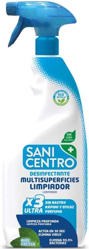 Sanicentro Desinfectante Multisuperficies Limpiador s Lejia 750 Ml