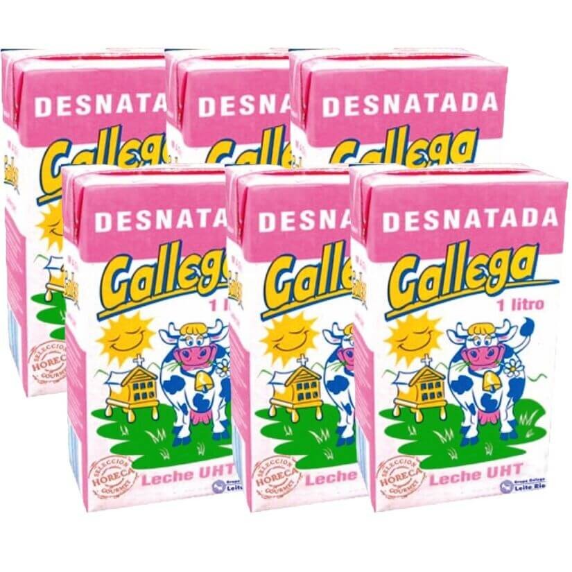 Gallega Leche Desnatada Pack 6 x 1L - La Mejor Opción para una Vida Saludable