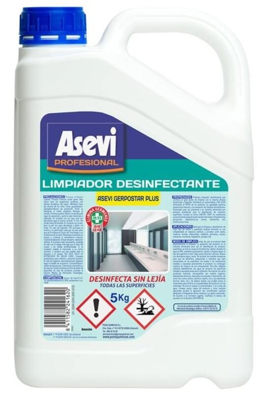 Asevi Limpiador Desinfectante Multiusos 5L – Limpieza y Desinfección Total