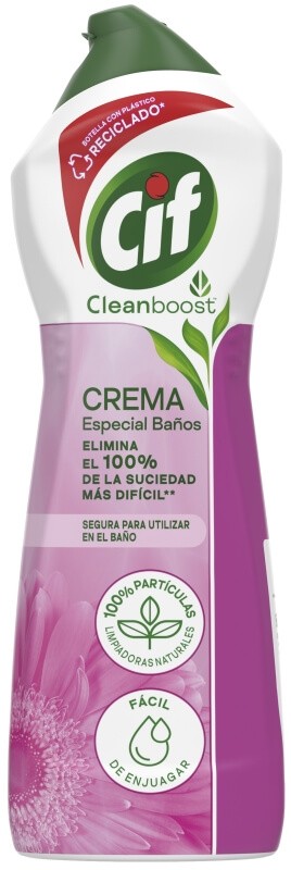 Cif Crema Especial Baños Cleanboost 650 ml – Elimina la Suciedad Difícil