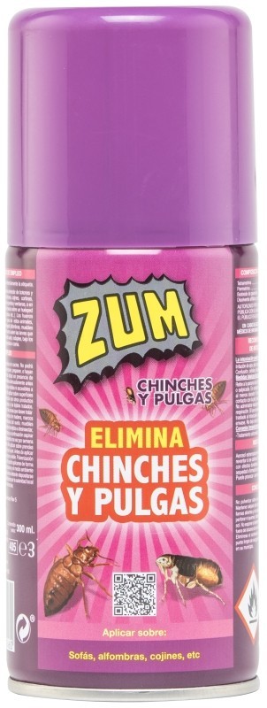 Zum Insecticida Chinches y Pulgas 300 ml - Elimina Plagas de Forma Eficaz