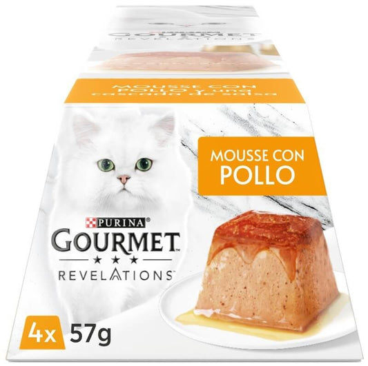 Purina Gourmet Revelation Mousse con Pollo 4 x 57 Gr