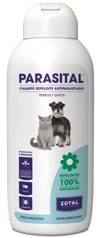 Parásital Champú Repelente Antiparasitario Perros y Gatos 400 ml – Protección Natural y Eficaz Contra Parásitos