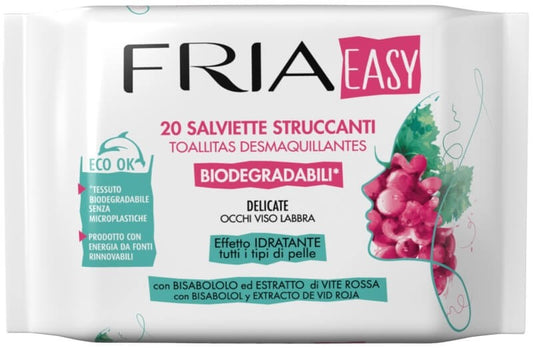 Fria Easy Toallitas Desmaquillantes Biodegradables 20U – Cuidado Facial Eco-Friendly