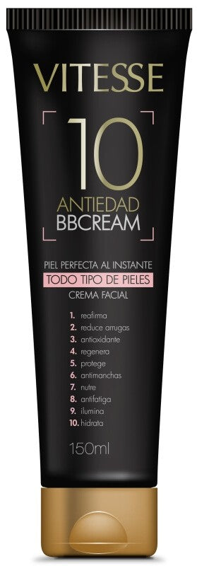 Vitesse BB Cream 10 Antiedad Crema Facial 150 ml - Piel Perfecta al Instante para Todo Tipo de Pieles
