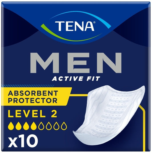 Tena Men Level 2 Protector Absorbente Masculino 10U – Máxima Discreción y Protección Activa para el Hombre Moderno