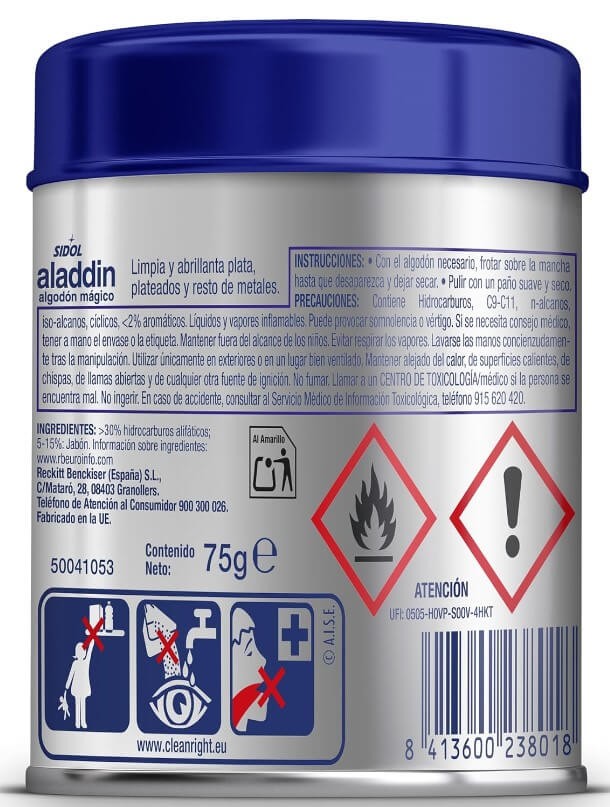 Sidol Aladdin Algodón Mágico 75G - Limpieza Profesional y Brillo Eterno