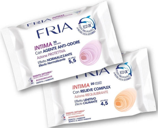 Fria Toallitas Intima con Agente Anti-Odore Azione Protettiva 20 Und