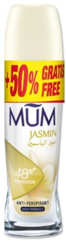 MUM Jasmin Desodorante Roll-On 75 ml – Protección 48H con Frescura Floral y Cuidado para tu Piel