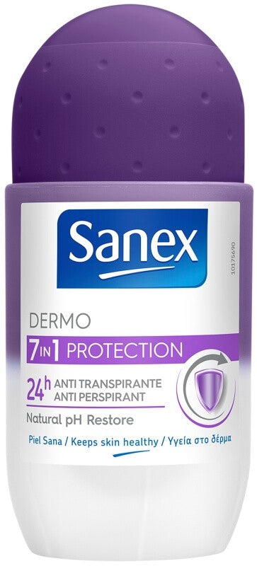 Sanex Dermo 7in1 Protection Roll On Antitranspirante 50 ml – Protección Total y Cuidado Dermatológico en un Solo Paso