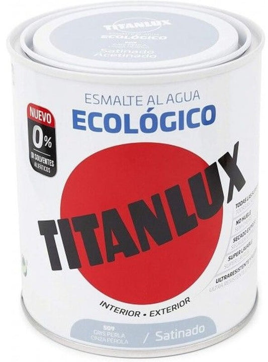 Titanlux Esmalte Al Agua Ecológico Int y Ext 509 Cris Perla Satinado 250