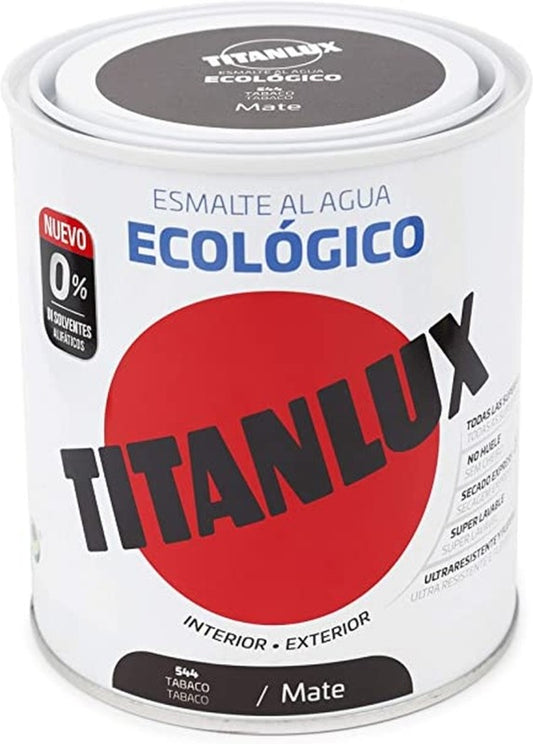Titanlux Esmalte Al Agua Int y Ext 544 Tabaco Mate 750