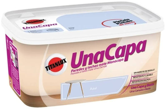 Titanlux Unacapa Paredes y Techos Azul 4 L