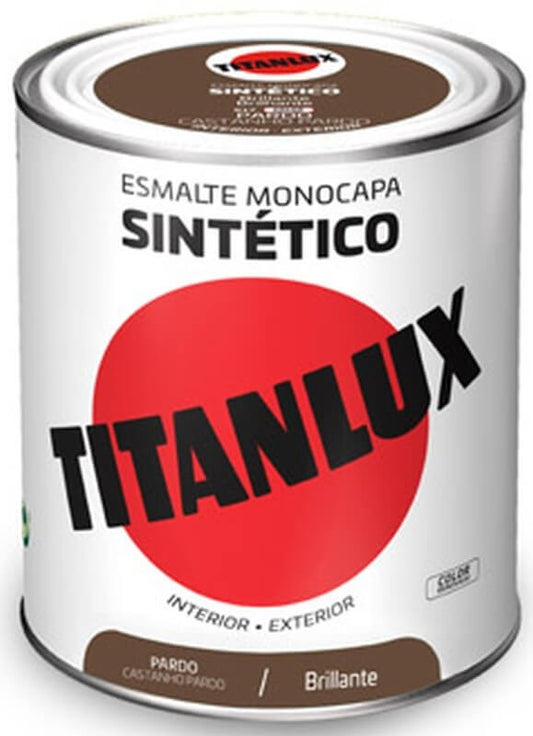 Titanlux Esmalte Monocapa Sintético Int y Ext 250 Pardo Brillante 510