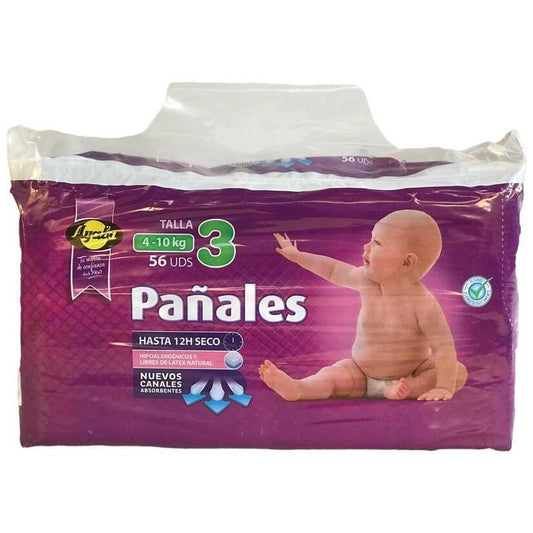 Ayala Pañales Talla 3 (4-10 kg) 56 Unidades – Máxima Protección y Comodidad para tu Bebé