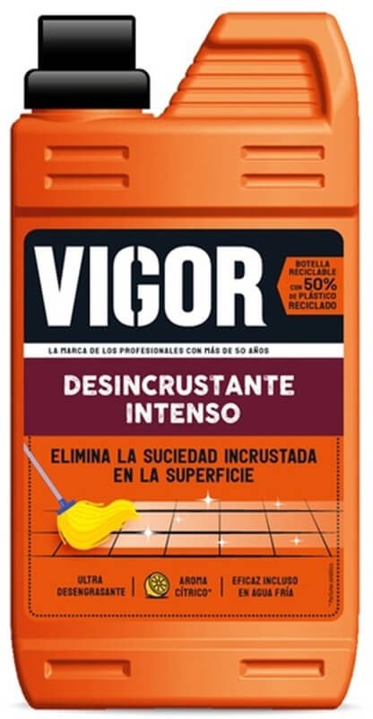 VIGOR Fregasuelos Desincrustante Intenso 1L – Limpieza Potente para Suelos Impecables