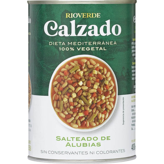 Rioverde Calzado Salteado de Alubias 400g - Sabor Mediterráneo 100% Vegetal y Natural