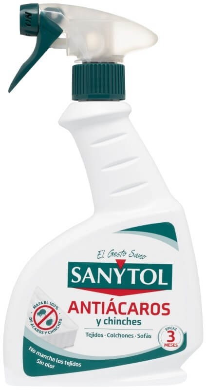 Sanytol Antiácaros y Chinches 300 ml – Higiene Profunda y Protección Prolongada para Textiles del Hogar