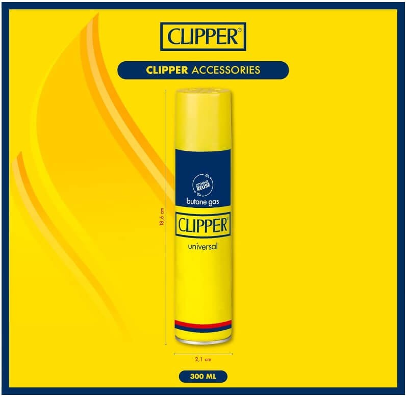 Clipper Gas Azul Para Mecheros 300 ml - Recarga 100% Isobutano para Encendedores y Mecheros con Máxima Seguridad