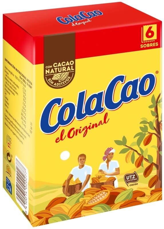 ColaCao El Original en Sobres - Cacao Natural Sin Aditivos (6 x 18 g)