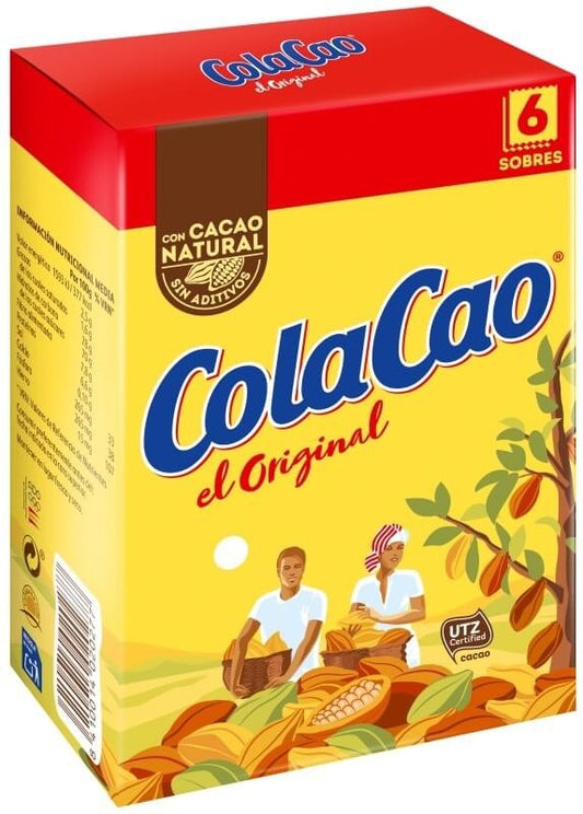 ColaCao El Original en Sobres - Cacao Natural Sin Aditivos (6 x 18 g)