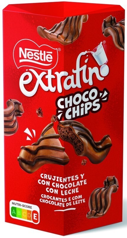Nestlé Extrafino Choco Chips 115 g - Deliciosas Láminas Crujientes de Chocolate con Leche