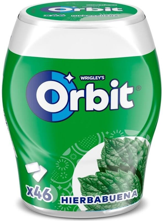 Orbit Chicle Sin Azúcares Box Hierbabuena 46U - Frescura Prolongada y Cuidado Bucal