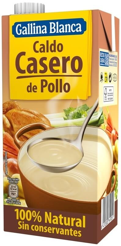 Gallina Blanca Caldo Casero de Pollo 1L – Sabor Tradicional y 100% Natural
