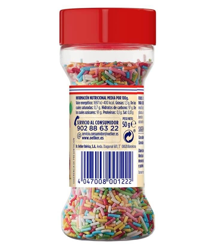 Dr. Oetker Fideos de Colores 50G – Dale Alegría a tus Postres