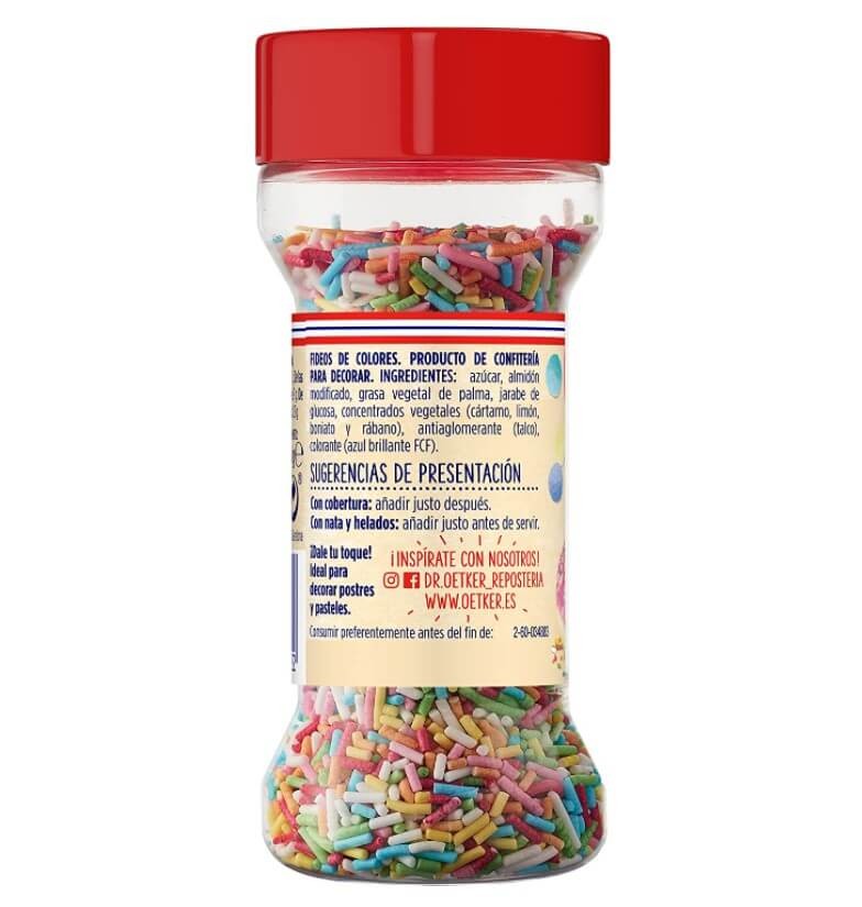 Dr. Oetker Fideos de Colores 50G – Dale Alegría a tus Postres