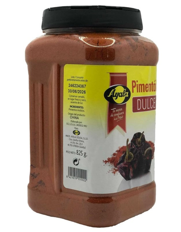 Pimentón Dulce Ayala 825 g - Sabor y Color para tus Recetas de Cocina Doméstica y Profesional