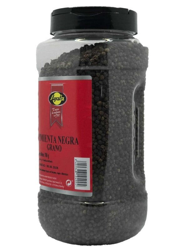 Ayala Pimienta Negra en Grano 700 g - Aroma y Sabor Intenso para tus Platos