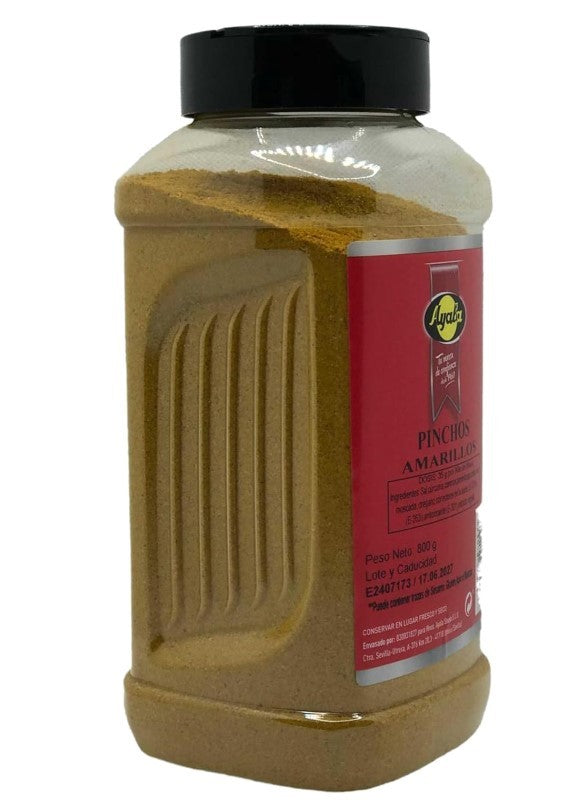 Ayala Pinchos Amarillos 800 g - Sazonador Profesional para Auténtico Sabor en tus Pinchos y Marinados