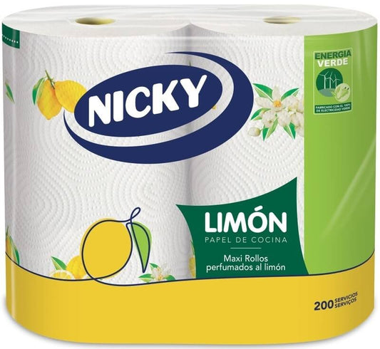 Nicky Papel Cocina Limón 2C 21,6M 2 Rol