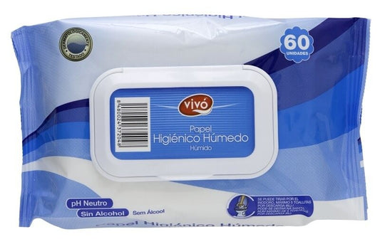 Vivo Papel Higiénico Húmedo 60U - Cuidado y Frescura en Cada Uso