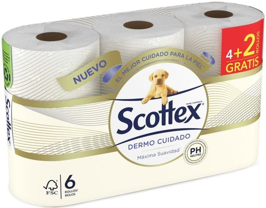 Scottex Papel Dermo Cuid 3C 6 Rol