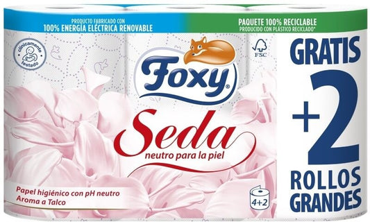 Foxy Papel Seda 3C 21,6M 4+2 Rol