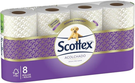 Scottex Papel Acolchado 3C 8 Rol