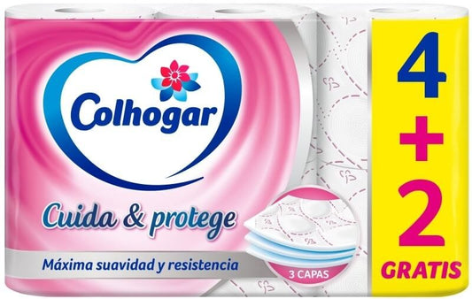 Colhogar Papel Cuida & Protege 3C 4+2 Rol