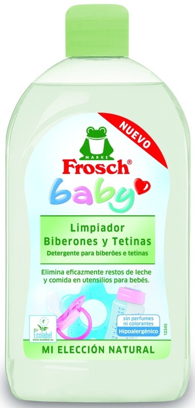 Frosch Baby Limpiador Biberones y Tetinas 500 ml – Limpieza Segura, Natural e Hipoalergénica para los Utensilios de tu Bebé