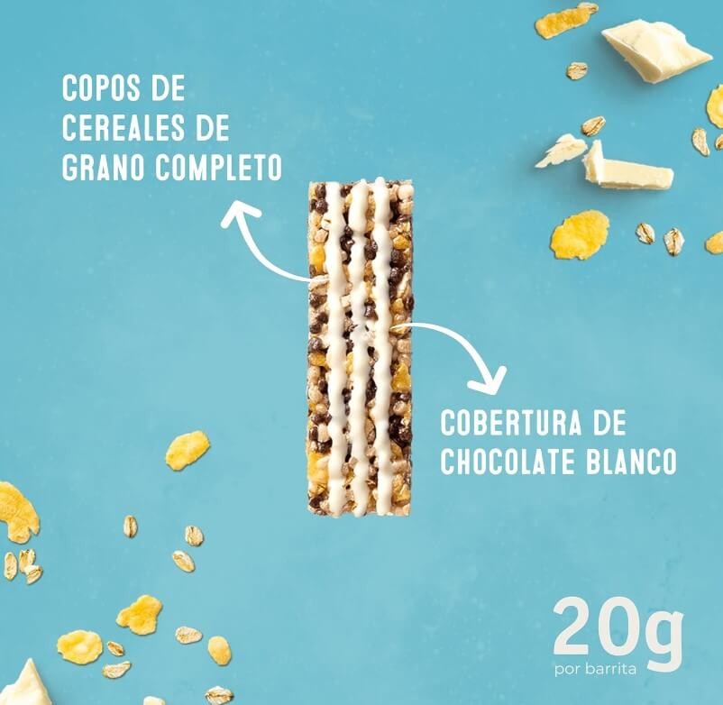 Corny Barritas de Cereales Chocolate Blanco Pack de 6 x 20 gr