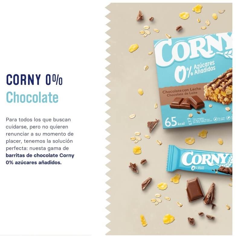 Corny Barritas de Cereales Chocolate con Leche Pack de 6 x 20 gr