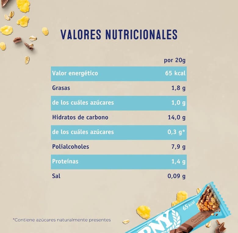 Corny Barritas de Cereales Chocolate con Leche Pack de 6 x 20 gr